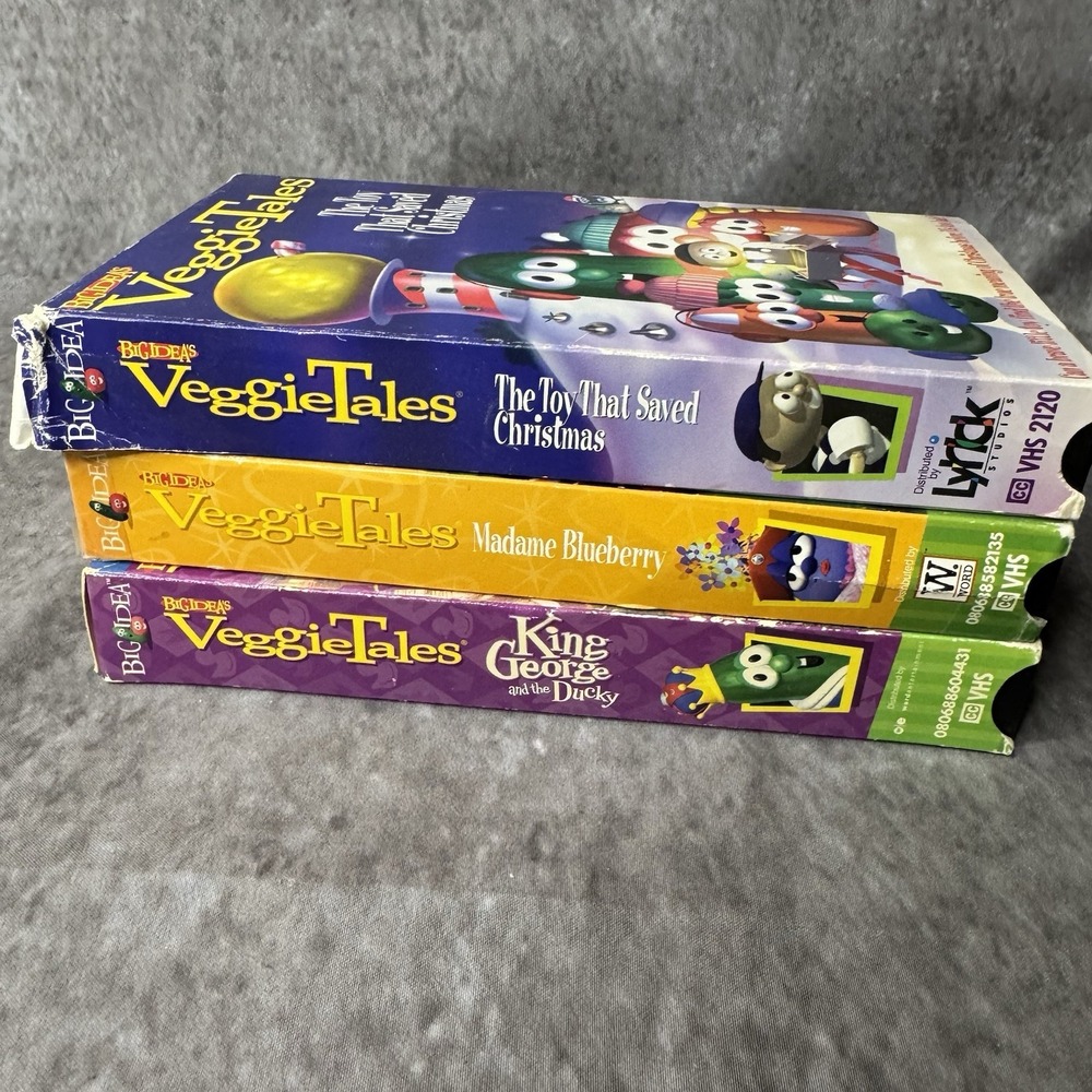 VeggieTales Children's Family Christian Values Lot Of 3 VHS